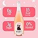 Woody's Sparkling Rosé Non-Alcoholic Wine (750ml) | Alcohol-Free Wine Made from 100% Certified Organic California Grapes | Low Sugar, Gluten Free, Vegan