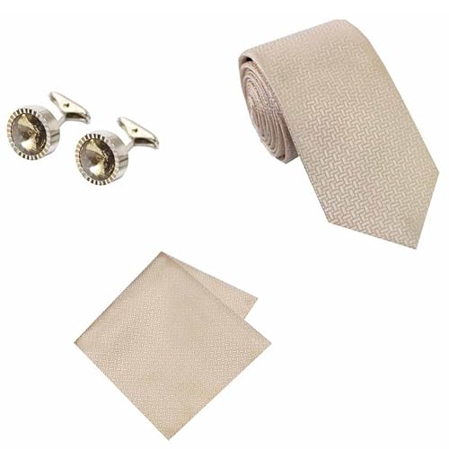 Image of TIE STUDIO Men's Necktie Pocket Square & Cufflinks