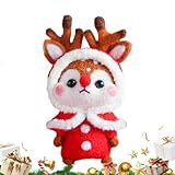 Artisanat exquis : cet ensemble de décorations de Noël en feutre de bricolage offre une excellente finition des coutures et des composants soigneusement coupés, assurant ainsi une performance fiable dans la fabrication de superbes ornements festifs lors de traditions ou d'événements de Noël