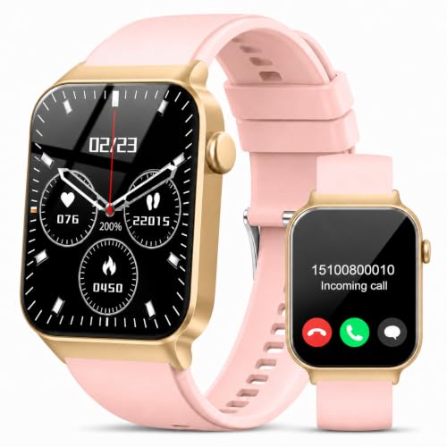 2026 Reloj Inteligente Hombre Mujer, 1.96' Smartwatch con Llamadas Bluetooth y Whatsapp Notificación, IP68 Pulsera Actividad con 100+ Modos Deportivos, Pulsómetro, Monitor de Sueño para Android iOS