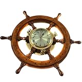 Nautical Captain's Ship - Reloj de pared (66 cm), diseño de ojo de buey
