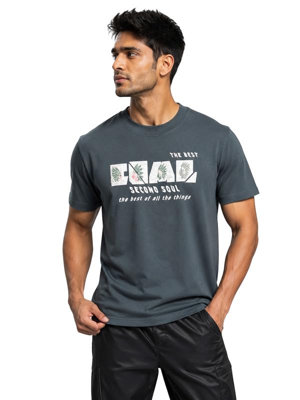 rino7 Premium Cotton Graphic Printed T Shirt for Man | 240 GSM Regular Fit Round Neck Heavyweight Casual Streetwear Tee | Stylish & Luxury Fit Summer Fashion T Shirt for Men Gym Workout-picture-36