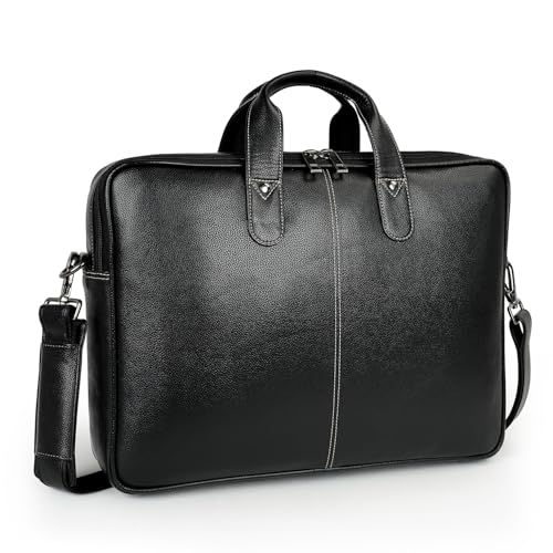 Image of FATMUG 15.6 Inch Messanger Bag, Work Office Business Travel, Multi Compartments - Vegan Leather