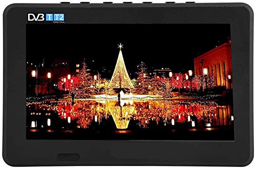 Topiky 7 Pulgadas 16: 9 Reproductor de televisión Digital HD Incorporado Batería de Litio Recargable incorporada Soporte en U y Tarjeta de TF para automóvil, Camping, Exterior, hogar(EU)