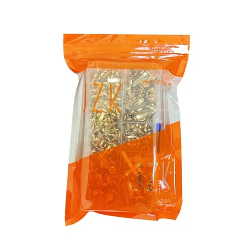 JZK 400 pièces petites attaches parisiennes dorées pour l'artisanat, attaches parisiennes en métal pour la fabrication de cartes pour parchemin artisanal, attaches parisiennes, 5 tailles – vue 8