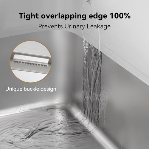 Stainless Steel Litter Box with Lid, XL Extra Large Cat Litter Box Enclosure for Big Cats with High Sides and Scoop, Easy Clean Metal Litter Pan, Non-Stick Cat Toilet, Anti-Leakage, No Smell - Image 4