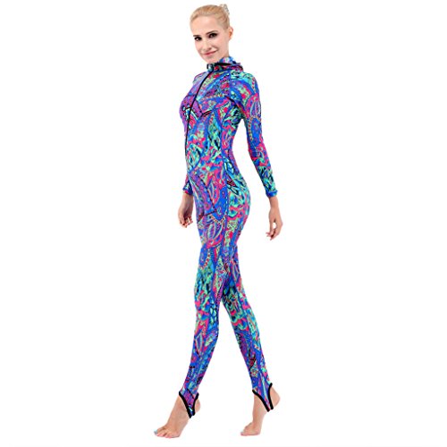 MonkeyJack Women Wetsuit Scuba Dive Skin Rash Guard Swimming Snorkeling Surfing Long Sleeve