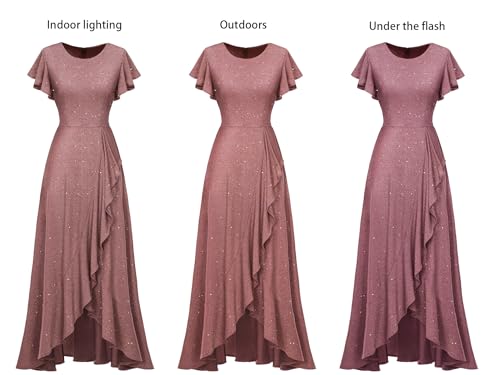Image of BeryLove Womens Wedding Guest Dress Sequin Formal Dresses for Women | Stunning evening gowns for women suitable for prom homecoming bridesmaid and mother of the bride formal events