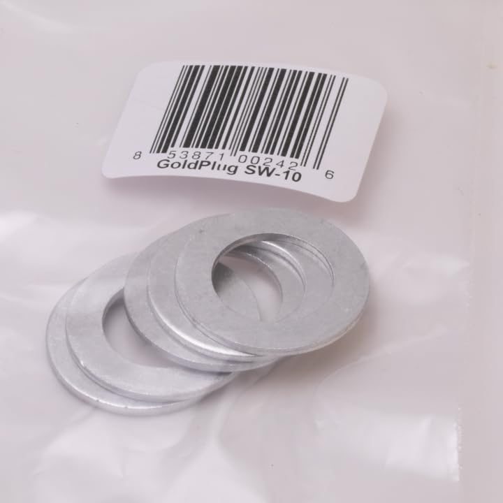 Image of GoldPlug SW-10 | Made in USA | Aluminum Crush Washer | 16mm - 5-Pack |
