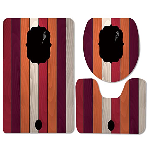 Badematten Set 3 teilig,Toilettenmatte Set,3er Badgarnitur Badezimmer Matte Set Dusch Bade Matte Vorleger Teppich 3D…
