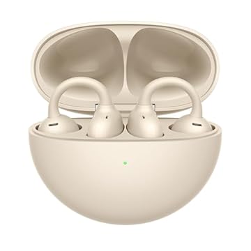 Fone de Ouvido Sem Fio, HUAWEI FreeClip, C-bridge Design, Tecnologia Open-Ear, Reconhecimento Automático de Posição Esquerdo-Direito, Bege