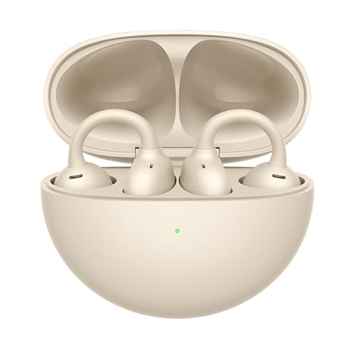 Fone de Ouvido Sem Fio, HUAWEI FreeClip, C-bridge Design, Tecnologia Open-Ear, Reconhecimento Automático de Posição Esquerdo-Direito, Bege