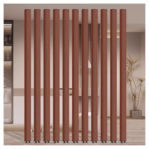 Separador de habitación de metal personalizado para pasillo/pozo, columna cuadrada, 7 raíces, 190 cm de altura, elegante solución de privacidad