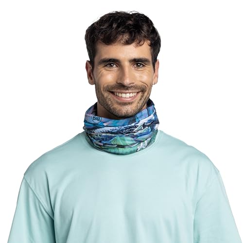 Image of BUFF CoolNet UV Neck Gaiter, UPF 50 Sun Protection, Breathable, Versatile, Quick Dry Face Mask, Fishing Designs, Adult Size