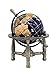 Unique Art 6-Inch by Blue Lapis Ocean Mini Table Top Gemstone World Globe with Silver Tripod