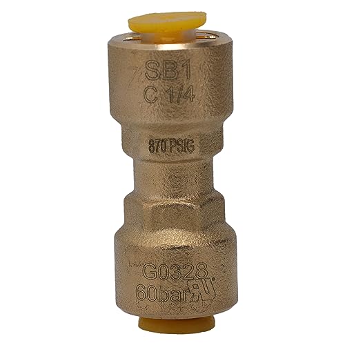 Supplying Demand SB1 1/4 Inch Quick Connect HVAC Brass Coupler Fitting