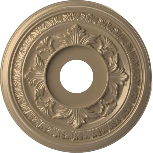 16"OD x 3 1/2"ID x 1"P Baltimore Thermoformed PVC Ceiling Medallion (Fits Canopies up to 6 1/2"), Universal Metallic Champagne Mist