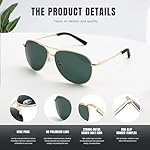 Eiuizah Polarized Aviator Sunglasses for Men Women, Driving Mens Sun Glasses with UV Protection for Fishing Golf - Image 4