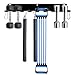 Tebery 9 Hook Home Gym Storage Rack Wall Mount, Fitness Equipment Organizer, Metal Gym Accessory Hanger for Exercise Bands, Jump Ropes, Barbells, Lifting Belts