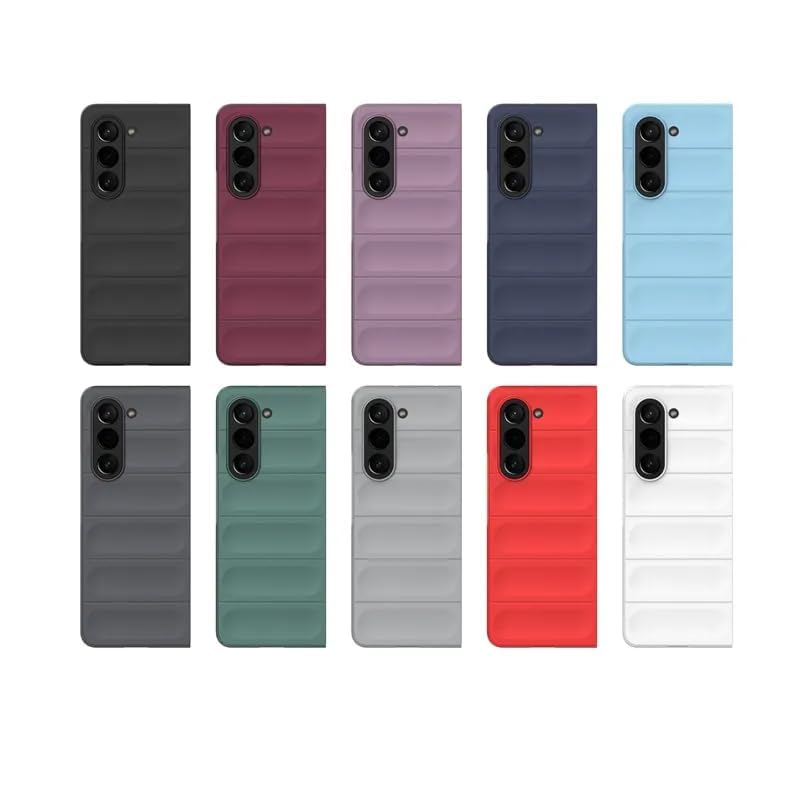Image of Connexa Silicon UltraGuard Pro Back Cover for Galaxy Fold 6 - Shockproof, Anti-Slip Grip, Drop-Resistant, and Enhanced Corner Protection (Smart Phone NOT Included) (Sky Blue)