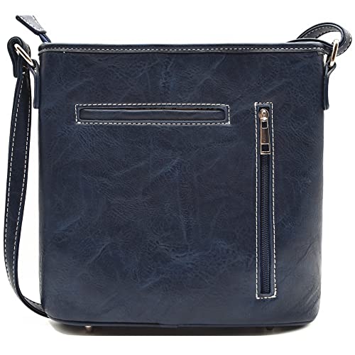 WESTERN ORIGIN American Flag Stars and Stripes Studs Crossbody Handbag USA Patriotic Women Purse Leather Single Shoulder Bag3