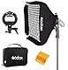 Godox Softbox 60 x 60 cm Mit S-Typ Speedlite Halterung, Wabengitter, Bowens Halterung und Tragetasche - Faltbar 60cm für Kamerablitz Outdoor (SFGV6060)