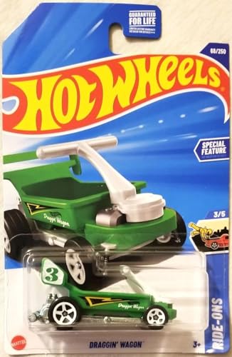 Hot Wheels Draggin' Wagon coche a escala 1:64 verde miniatura 1