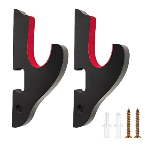 1 Pair Support Mural de Katana pour Saint Valentin, Support Katana Mural Muraux en Bois avec Rembourrage, Weapon Rack, pour Demon Slayer Sabre Wakizashi Tanto Samurai...