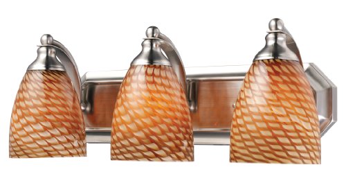 Get Special Price Elk 570-3N-C 3-Light Vanity in Satin Nickel and Coco Glass Amazon Crazy 🔥 Deals Elk 570-3N-C 3-Light Vanity in Satin Nickel and Coco Glass