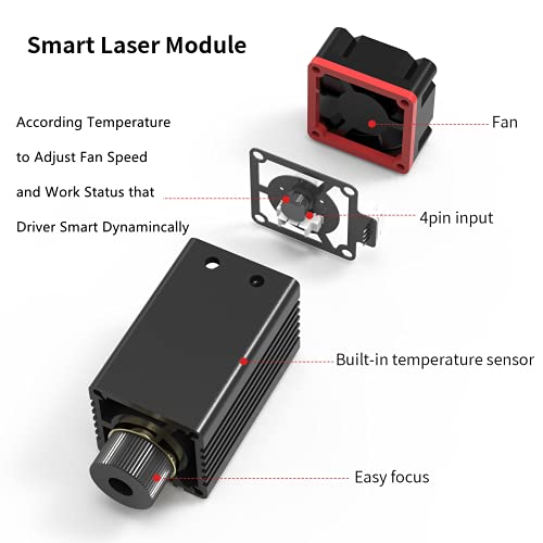 Neje Master 2 Mini Engraving Machine, Cnc Engraver For Plywood, Unfinished Wood，App Control With Neje Software, 2.5W Output, 110 X 120 Mm #TOP1