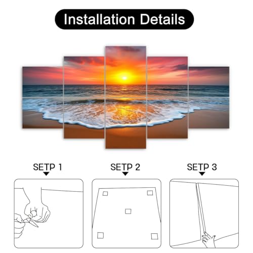 10 Pack Paneles Acústicos Decorativos con Diseño de Playa y Olas, Tratamiento Acústico para Estudio, Oficina y Hogar miniatura 3