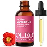 100% Pure Japanese Camellia Seed Oil - Authentic Tsubaki Oil - Japonica - Cold Pressed, Unrefined - Nourish, Moisturize with Natural Antioxidants, Hair and Skin - Rich in Vitamin E - 60ml 