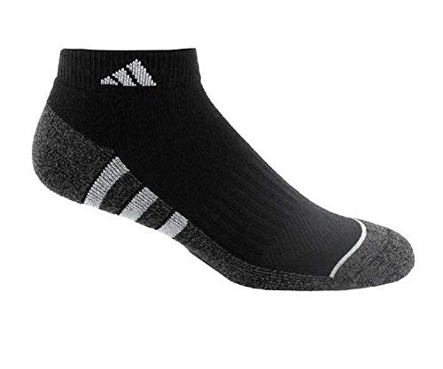Adidas Men's Climalite Low Cut 6-pair Socks Regular, Black/Blue/Grey 6-12 -NEW4