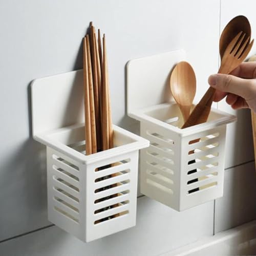 Image of Kitchen Tool Holder Wall-mounted utensils and Forks Spoons Rack,Drying Rack Space-saving,Storage of stationery, makeup brushes, and cleaning tools