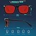 WINTOO Red Lens Glasses Blue Light Glasses Men Women - 99.9% Blue Green Blocking for Computer, Gaming, TV, Phone Screens