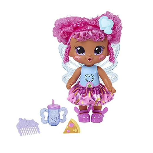 Baby Alive GloPixies Doll, Gabi Glitter, Glowing Pixie Doll Toy for Kids Ages 3 and Up, Interactive 10.5-inch Doll Glows with Pretend Feeding (Amazon Exclusive), Pink