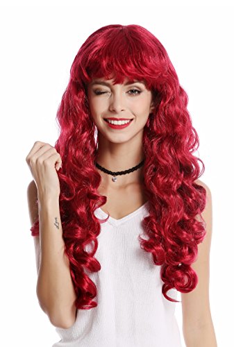 WIG ME UP- 0082-ZA13A Peluca Mujer Carnaval Halloween Larga rizada voluminosa Flequillo Color...