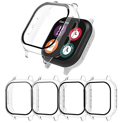 Snyeest [4-Pack] Case Compatible with Gizmo Watch 2 Screen Protector for Kids Tempered Glass Only Compatible for Verizon Gizmo Watch 2 (Clear+Clear+Clear+Clear)