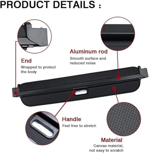 ZhanHY Retractable Rear Trunk Parcel Shelf for BMW X1 E84 2009-2018,Luggage Shade Shield Cargo Security Cover Curtain Privacy Protective Accessories - Image 2