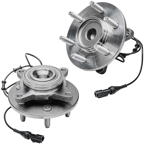 Image of Detroit Axle - 2WD Front Wheel Bearing Hubs for 03-06 Ford Expedition Lincoln Navigator, Replacement 2003 2004 2005 2006 Expedition Navigator Pair Wheel Hub and Bearings Assembly Set