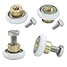 BokWin 20mm 4 Pack Shower Door Rollers Runners Wheels - Replacement Part for Bathroom Glass Runner Sliding Shower Door System, White Color, Smooth-Gliding Design to Restore Your Bathroom