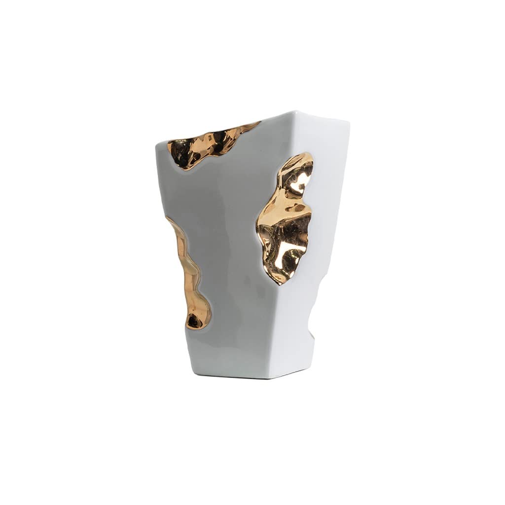 Vase en céramique de Fromage Blanc 28cm objet d'art de salon moderne