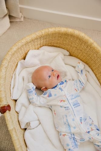 Image of Copper Pearl Zip-Up Footie Baby Pajamas - Soft Newborn Onesies for Boys & Girls, Tag-Free with Two-Way Zipper Baby Sleepers for Newborn - 24 Months, The Polar Express