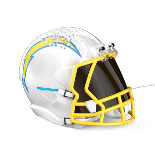 Image of NFL Echo Dot Bundle: Includes Echo Dot | Charcoal and Limited-Edition NFL Helmet Stand | Los Angeles Chargers