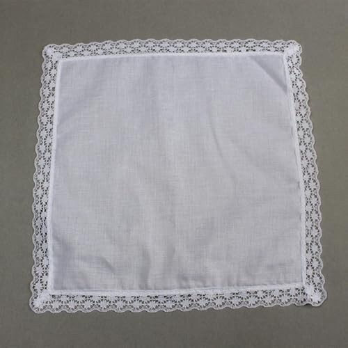 Pañuelos de encaje elegantes de algodón para novias y diseño de manualidades finas 4