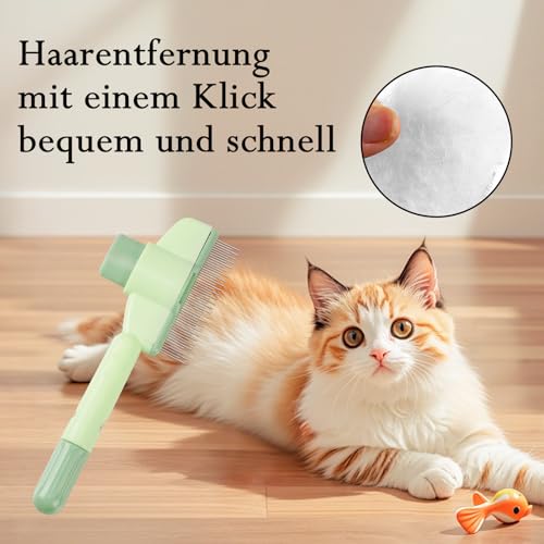 Katomi Katzenkamm Grün – Fellpflege Kamm für Katzen, Fellbürste & Haustierpflege, Umweltfreundlich, Ideal für Katzenbesitzer, Weihnachten & Geburtstag, 20 cm