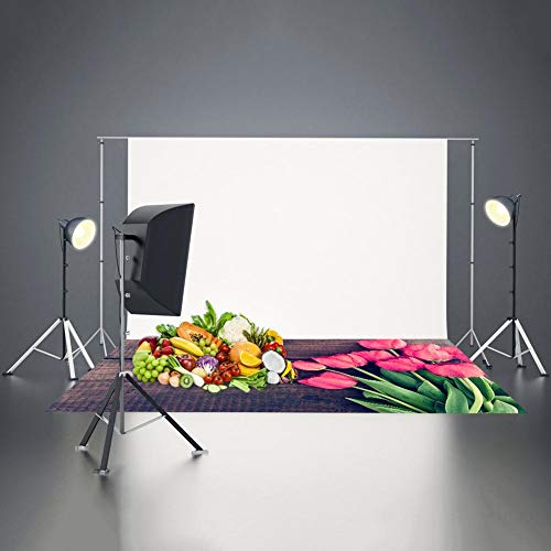 Pano de fundo de tulipa retrô de madeira para fotografia graroiC (1,5 x 2,1 m)