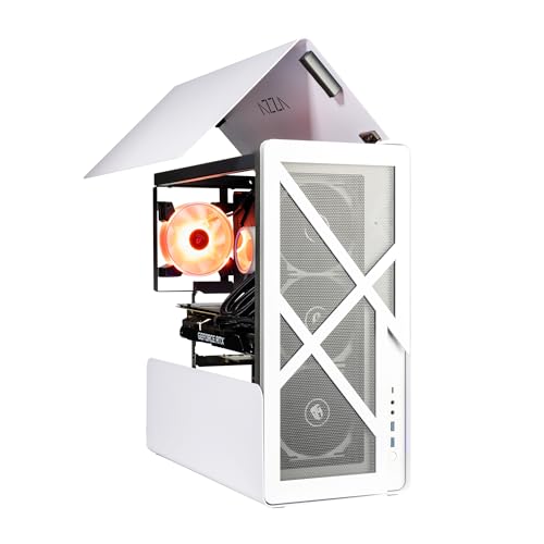 Image of Velztorm White Addux Open-Air Design Custom Gaming Desktop Liquid-Cooled (AMD Ryzen 9-5900X 12-Core, RTX 3070 8GB, 64GB DDR4, 1TB PCIe SSD, 360mm AIO, VR Ready, 750W PSU, WiFi-N, Win10H)