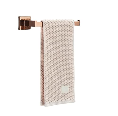 Rose Gold Bathroom Accessory Set - Stainless Steel Robe Hook Towel Bar Toilet Paper Holder Towel Ring Polished Rose Gold Finish Elegant Bathroom Decor