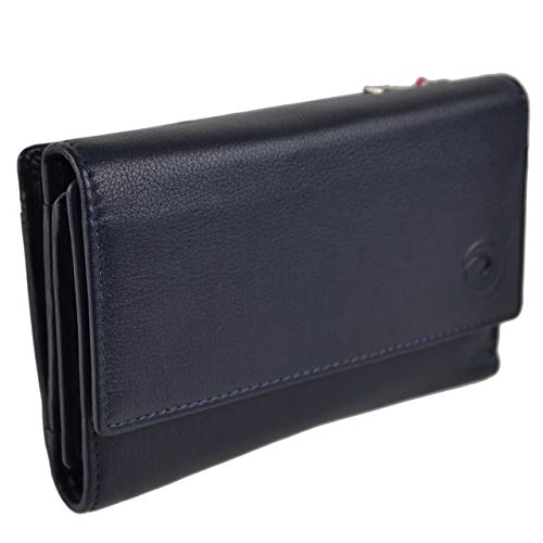 Porte-monnaie protection radio-identification femmes cuir contre piratage de carte